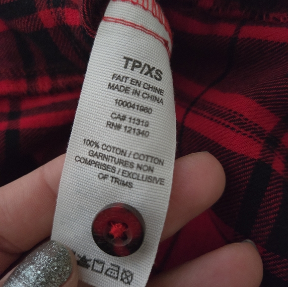 Garage Classic Plaid Red Flannel Shirt size XS - Picture 6 of 10
